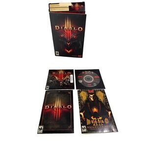 Diablo III 3 PC Game Blizzard Entertainment with Diablo II Expansion Manual Box